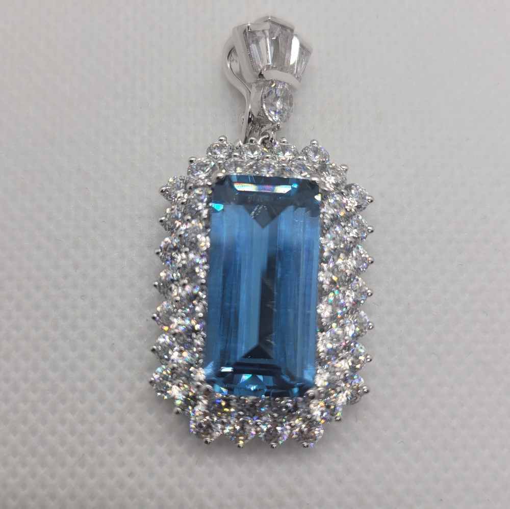 Charles Winston for Bella Luce® lab created Blue Spinel & Cubic Zirconia Pendant